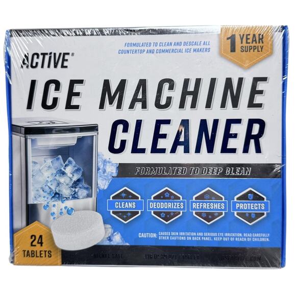 Ice Machine Cleaner – 1 Year Supply (24 Tablets) Cleans & Deodorizes. Active New - Picture 1 of 5